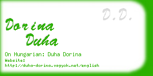 dorina duha business card